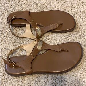 Michael Kors brown leather sandals
